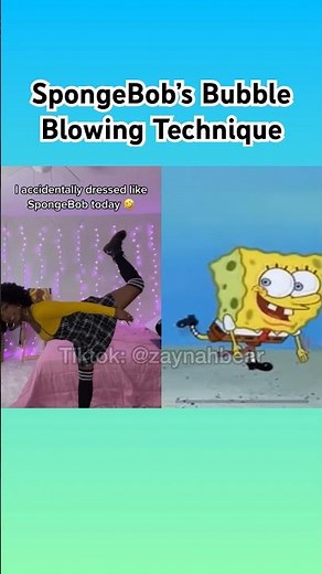 SpongeBob’s Bubble Blowing Technique