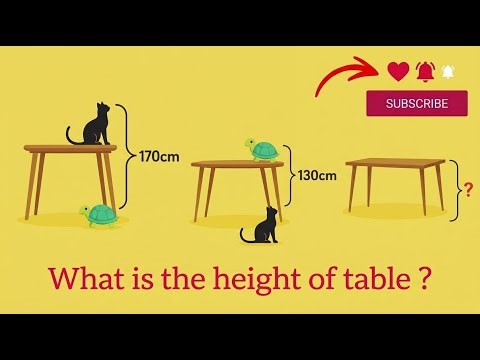 🔴 LIVE: 99% Fail This Math Puzzle! Can YOU Find the Table's Height? 🐈🐢