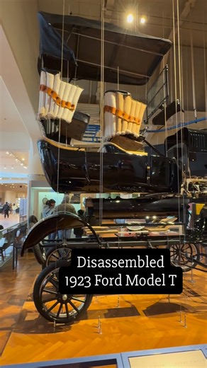 Motor City Car Culture on Instagram: "Great display of a dissembled 1923 Ford Model T Touring Car, at @thehenryford Another great place to learn about the Model T is the @fordpiquetteplant museum in Detroit. From the description: It was a daunting task to mass produce something as complex as a car. It was much more complicated than mass producing something like a tire, a dress, or a light bulb. Ford workers were required to perform 7,882 distinct tasks in assembling a Model T from its various ir