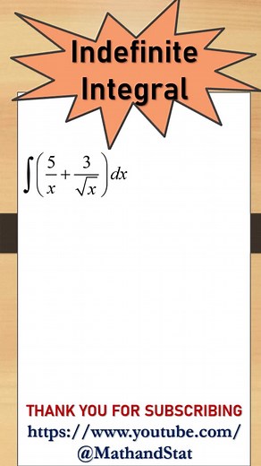 Indefinite Integral Tutorial #integration #integral #integrals #indefinite #indefiniteintegral #calculus #calculus1 #calculus123 #math #maths #mathematics