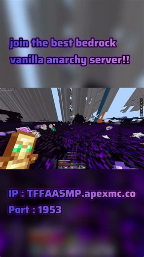 this is the best anarchy bedrock server you can join!#minecraft #minecraftshorts #minecraftpvp