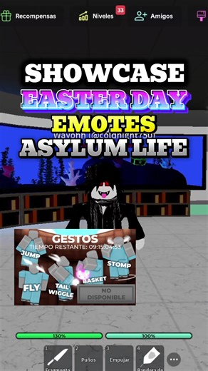 Easter Day Emotes Showcase in Asylum Life