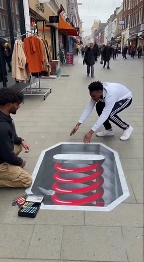 Mind-Blowing 3D Street Art Prank: Hidden Springboard Illusion! 🎨😱