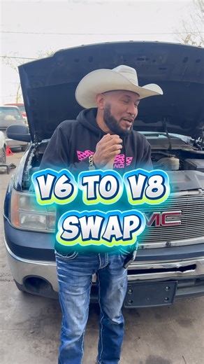 Chevy truck engine swap V6 to V8 #lcperformance #lcenchinga