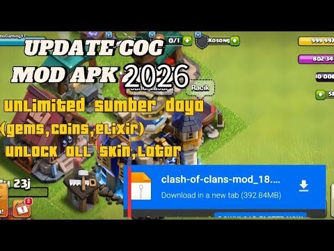 DOWNLOAD COC MOD APK TERBARU 2025!! UNLIMITED MONEY + UNLIMITED GEMS V18.0.10