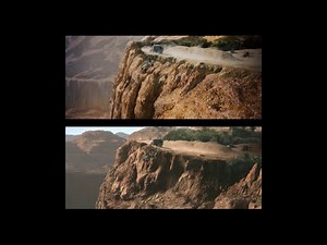 Indiana Jones and the CGI Cliff Face (Side by Side Comparison)
