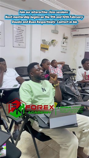 Interactive class session at the Douala Academy Join our next physical mentorship which starts on the 9th and 10th February at our academies in Douala and Buea respectively. Contact in bio. #fnforexacademy #fnforex #forex