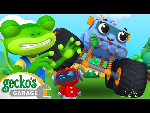 Bouncy Baby Monster Truck | Gecko's Garage | Trucks For Children | Cartoons For Kids