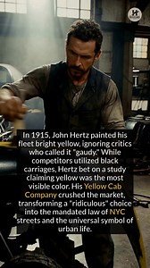 One man's obsession with visibility changed the color of our cities forever. #historyfacts #YellowCab #entrepreneur | The History Page