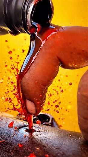 Mechanic Old School Trick Filling Engine Oil by Finger #shorts