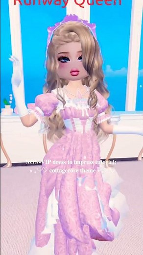 NON-VIP dress to impress tutorial: cottagecore theme ✨ #dresstoimpress #royalehigh #dti #roblox