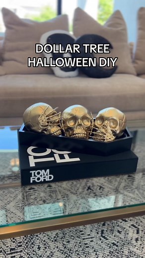 Easy DIY Halloween Decor with Dollar Tree Skulls