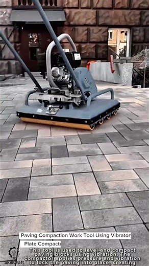 Paving Compaction Work Tool Using Vibratory Plate Compactor #worktool