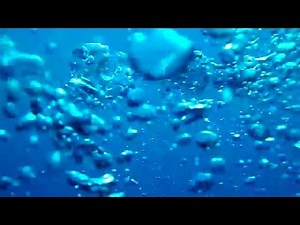 【水中動画】泡と青　Bubble and blue Underwater Bubbles Sound