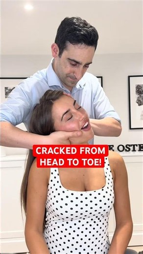 CRACKED FROM HEAD TO TOE!EXTREMELY LOUD AND SATISFYING! #asmr #satisfying #osteopath #chiropractic
