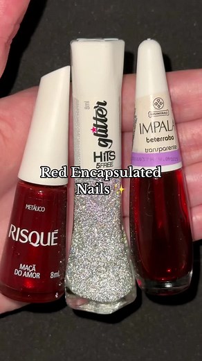 Red Encapsulated Nails Tutorial