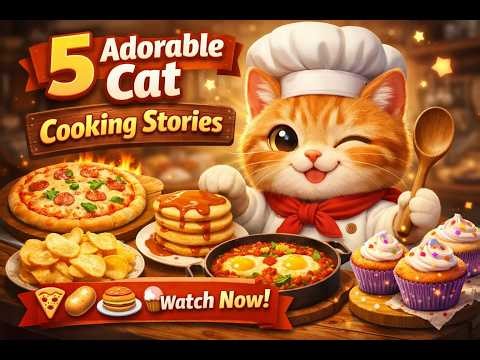 5 Adorable Cat Cooking Stories 🍳 | Chef Cat’s Wholesome Kitchen Compilation