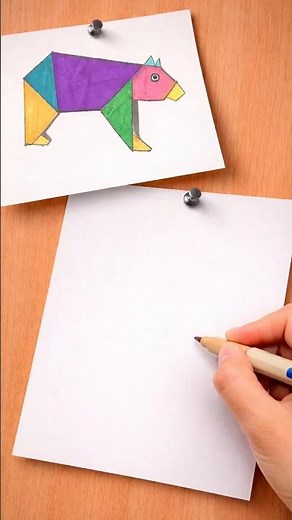 How to Draw a Geometric Bear #drawingideas