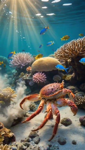 How Crabs Survive the Ocean 🦀 (Built for Survival) #knowledge #facts #marinemystery #knowledgeocean