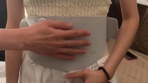 Ulucky灰绷带女生用暖腹腰带大姨妈神器缓解暖宝宝游走热敷暖雾灰白1