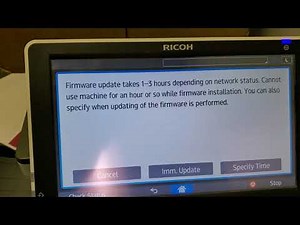 Ricoh firmware update using Application Site.