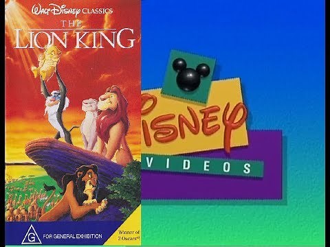 Opening And Closing To The Lion King 1999 VHS Australia