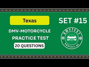 Texas DMV Motorcycle Test 2025 | 20 Real Practice Questions | DMV Test 2025 Set #15