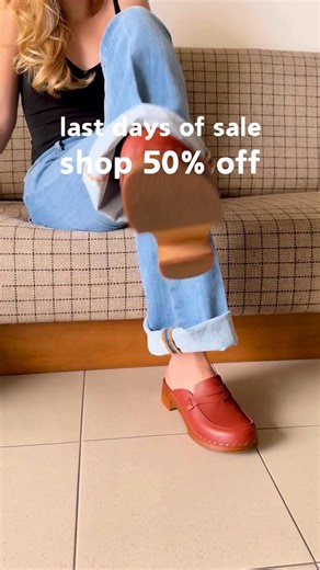 19K views | 50% off on new leather clogs | Swedish Hasbeens | Facebook