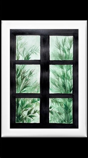 Painting a Peaceful Window View in Watercolor | Botanical Nature Artwork