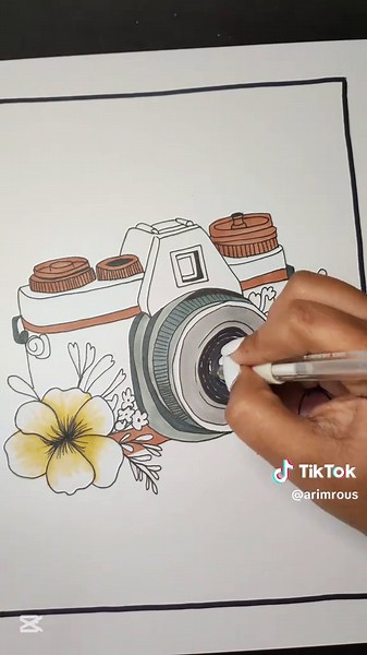 Dibujo de Cámara Fotográfica para Artistas