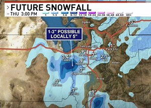 Valley rain, mountain snow expected along Wasatch Front