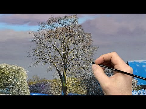 Painting a Delicate Winter Tree in Oil | Step-by-Step Tutorial