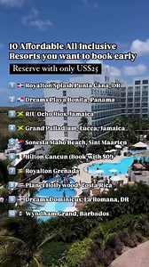 🌴✨ 10 Affordable All-Inclusive Resorts You’ll Want to Book Early! ✨🌴 Secure your dream vacation now and lock in your dates with just US$25! 💵 🚨 Balance due 7-14 days before check-in ⏳ Avoid sold-out dates and rising rates—book early and save! 🏖️ Featured Resorts: 🌟 Royalton Splash Punta Cana, DR 🌟 Dreams Playa Bonita, Panama 🌟 RIU Ocho Rios, Jamaica 🌟 Grand Palladium, Lucea, Jamaica 🌟 Sonesta Maho Beach, Sint Maarten 🌟 Hilton Cancun (Book with $0!) 🌟 Royalton Grenada 🌟 Planet Hollyw