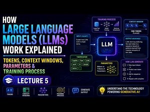 How Large Language Models LLMs Work Explained | Tokens, Context Windows, Parameters & Training Proce