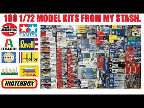 100 MODEL KITS FROM MY 1/72 STASH. AIRFIX, TAMIYA, ITALERI, REVELL, HELLER, SMER, ZVEZDA, MATCHBOX.