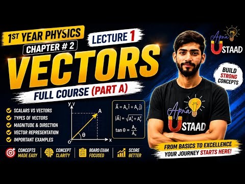 Scalars and Vectors | 1st Year Physics Chapter 2 | Lecture 1 | Full Course (Part A)
