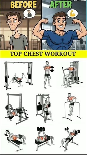 Top Chest Workout 💀 ( 3D ANIMATION )