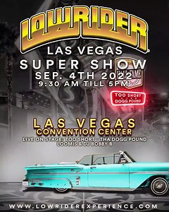 2.1K views · 1.4K reactions | Get ready for Las Vegas' Greatest Custom Car Show on Sunday, September 4th 2022 at the Las Vegas Convention Center! Click to BUY YOUR TICKETS today! | Lowrider Magazine | Facebook