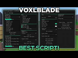 ROBLOX Voxlblade Hack / Script Gui | Fast Auto Farm, Kill All, Esp, Infinite XP And More! *PASTEBIN*