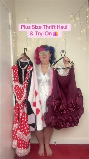 plus size thrift haul & try-on 🛍️ #shorts #plussize #thrifthaul