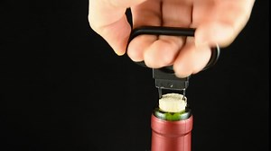 CHEER MODA Ah So Wine Opener – Old Fashion Two-Prong Cork Puller & Corker with Sleek Case – Luxury Stainless Steel Wine Opener Black Gold