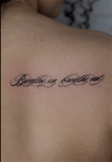 Custom Calligraphy Tattoo for Repeat Client Shiva
