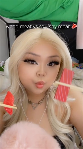 🥩 WOOD MEAT BS SQUISHY MEAT 🥩 #asmr #mukbang