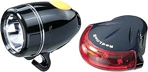 Topeak Highlite Combo II - WhiteLite II and RedLite II, Bike Light Set (Black)