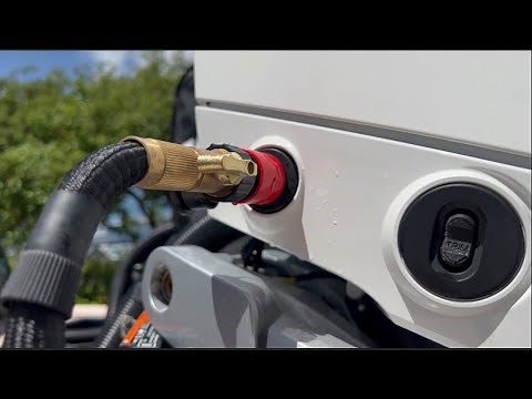 Mercury® Outboard Engine Flushing using the Flush-M™ Quick Connect system