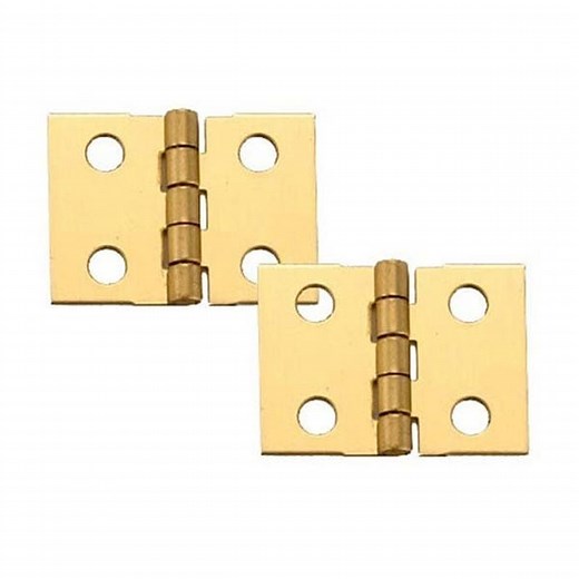 National Miniature Hinge Open with Screws - Pair