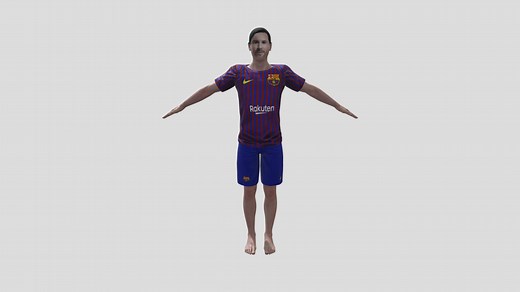 3D Lionel Messi Barca Jersey - Download Free 3D model by caonghia2009