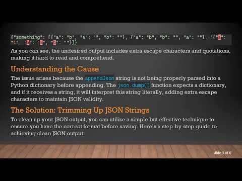How to Save JSON to a File Without \\ and "" Characters