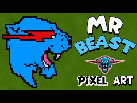 How to Build Mr Beast Pixel Art In Minecraft