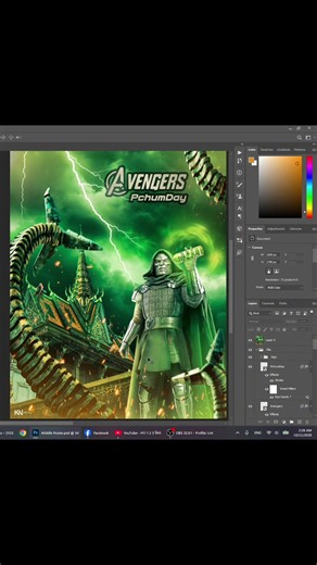 Avengers ភ្ជុំបិណ្ឌ 🫩 | ការបង្កើត Poster ដោយប្រើ Photoshop